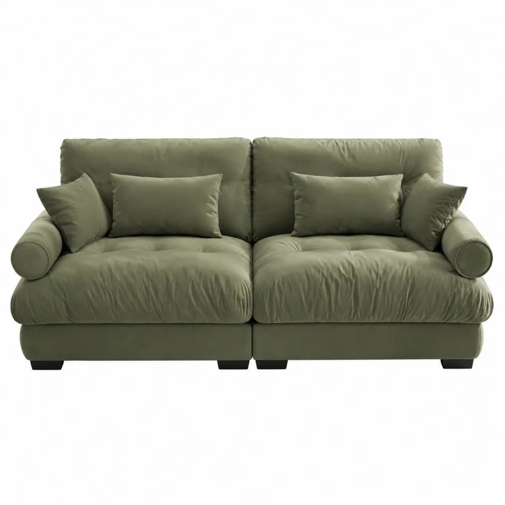 Aksamitna sofa dwuosobowa 200x110x90 cm