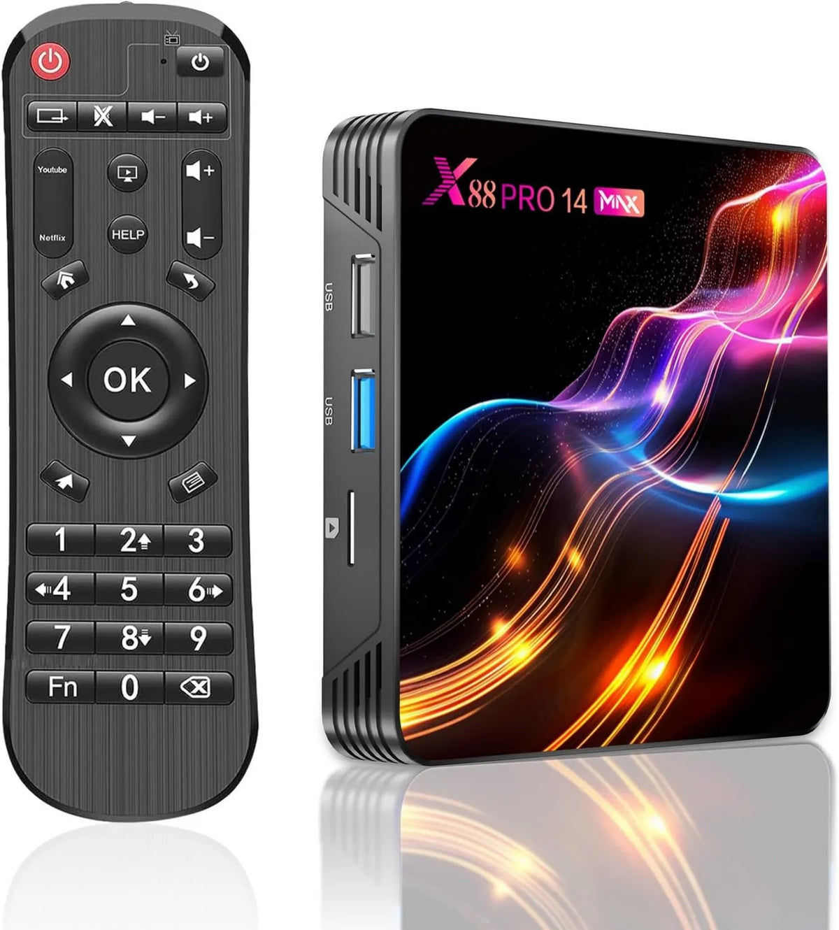 Sohiset, Smart TV X14 4GB, TV, USB, WiFi, 3D efekt, Android OS, DLNA streaming, 0GHz WiFi BT5, 0 10, Pro Max Android 14, Android TV Box