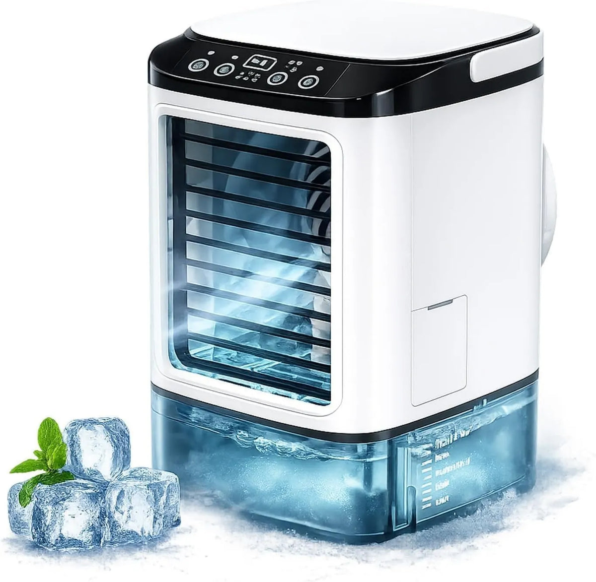 Générique, 4-in-1 odświeżacz powietrza, przenośny, duży zbiornik, nawilżacz i diody LED, zbiornik 900 ml, 4 Speedy 4-en-1