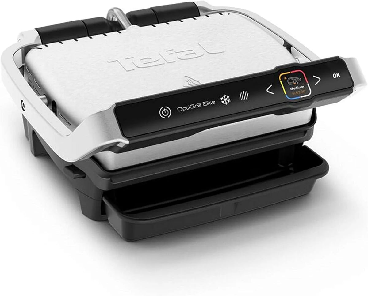 Tefal GC750 grill elektryczny, 36.9 cm, 39.9 x 23 x 36.9 cm, praca automatyczna, funkcja grilla, OptiGrill Elite Grill Elektryczny domowy
