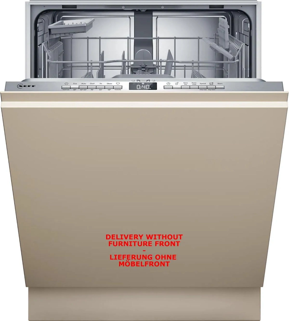 NEFF S153ITX01E N 30 zmywarka, 60 cm, 46 dB, 55,0 cm, praca automatyczna, inteligentna zmywarka do naczyń, szuflada na sztućce, system koszowy Flex I