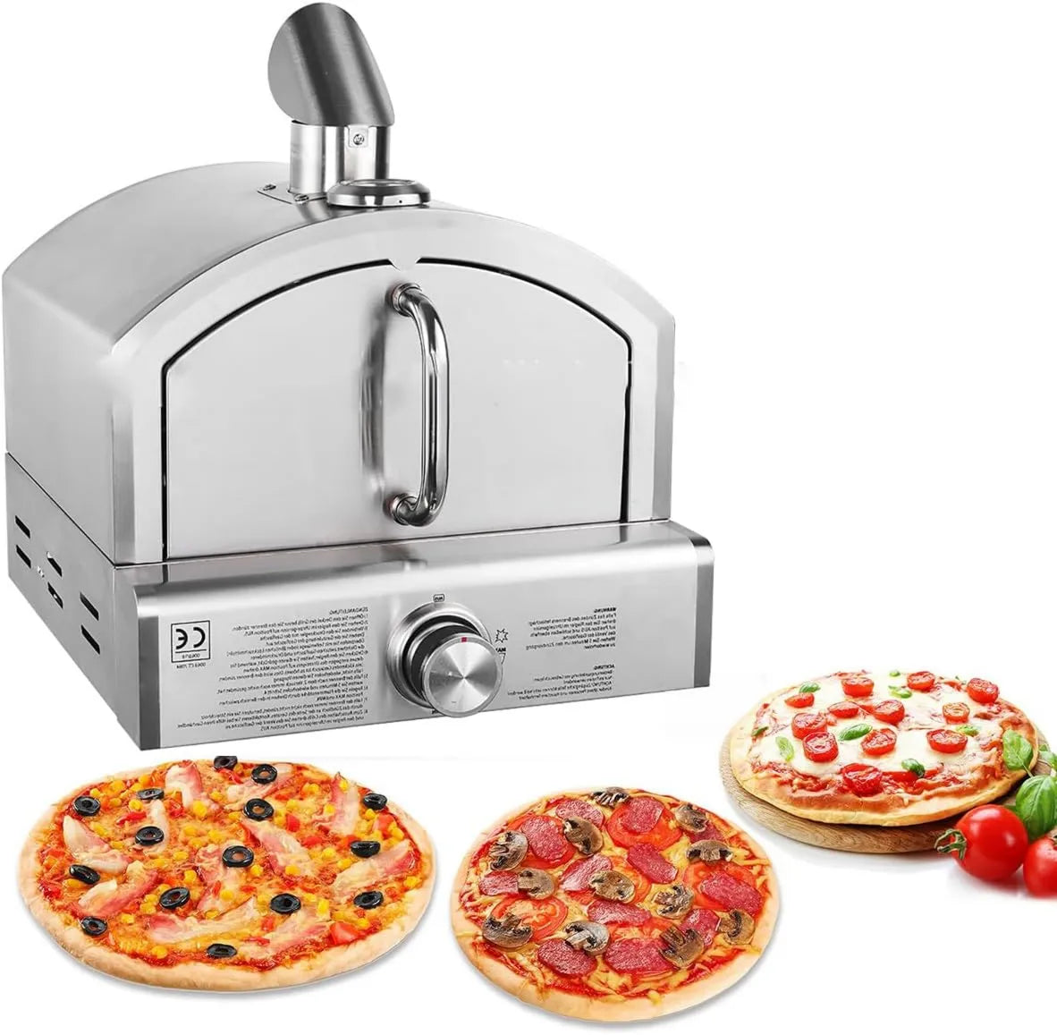 Generic, Elektryczny piekarnik do pizzy, 30, 5 cm, przenośny, stal nierdzewna