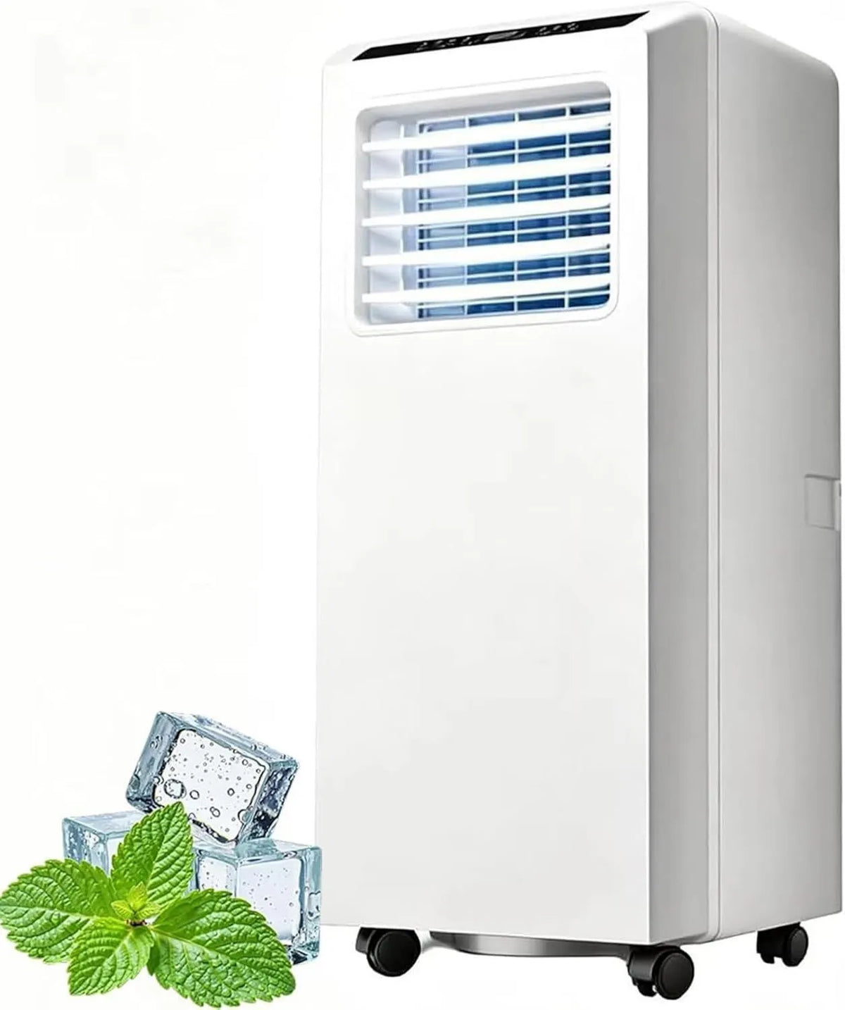 HUGGWRT klimatyzator przenośny, BTU / 9000 9000btu klimatyzator, na zewnątrz, poruszające się kółka, stojący, cichy, 8000 BTU chłodzenia mocy, z pilotem w. BTU/9000