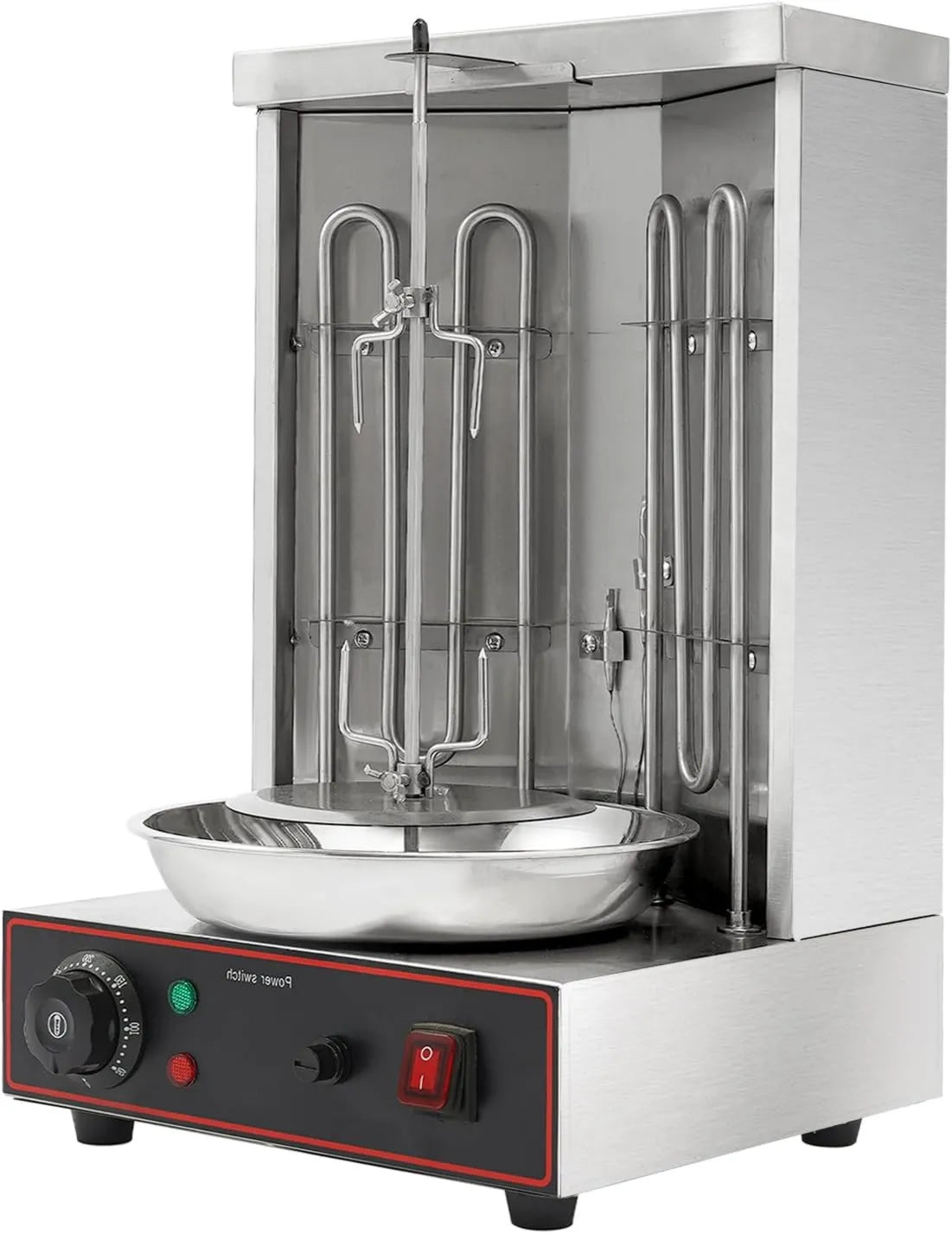 Elektryczny grill do kebaba, 3000 W, 10 kg, funkcja grilla, maszyna z 2 rurami grzewczymi 50-300°C, do gospodarstwa domowego
