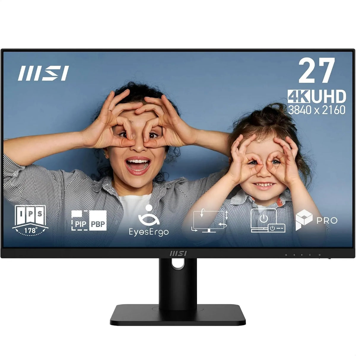 MSI monitor komputerowy, Dalle IPS 3840x2160, Pro E6 Profesjonalny ekran 27 'UHD, 60 Hz, 4ms MP273UP, DisplayPort, VESA, HDMI, Adaptive- Sync