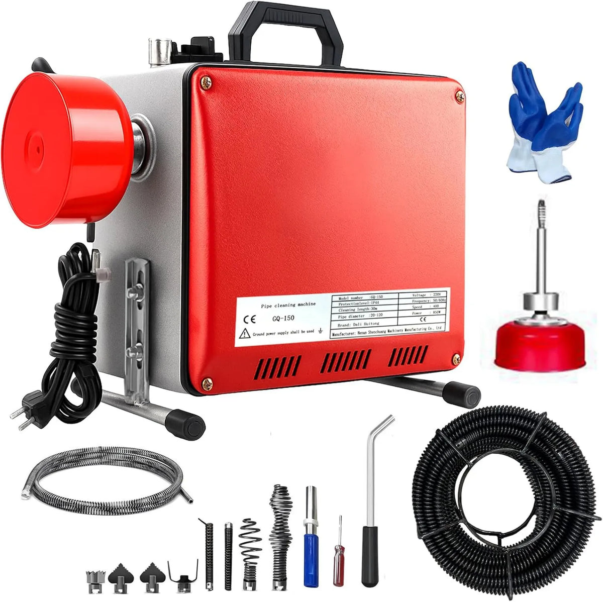 serebrant, Zlewozmywak kuchenny, 850 W, 850 W Pipe Czyszczący Maszyna