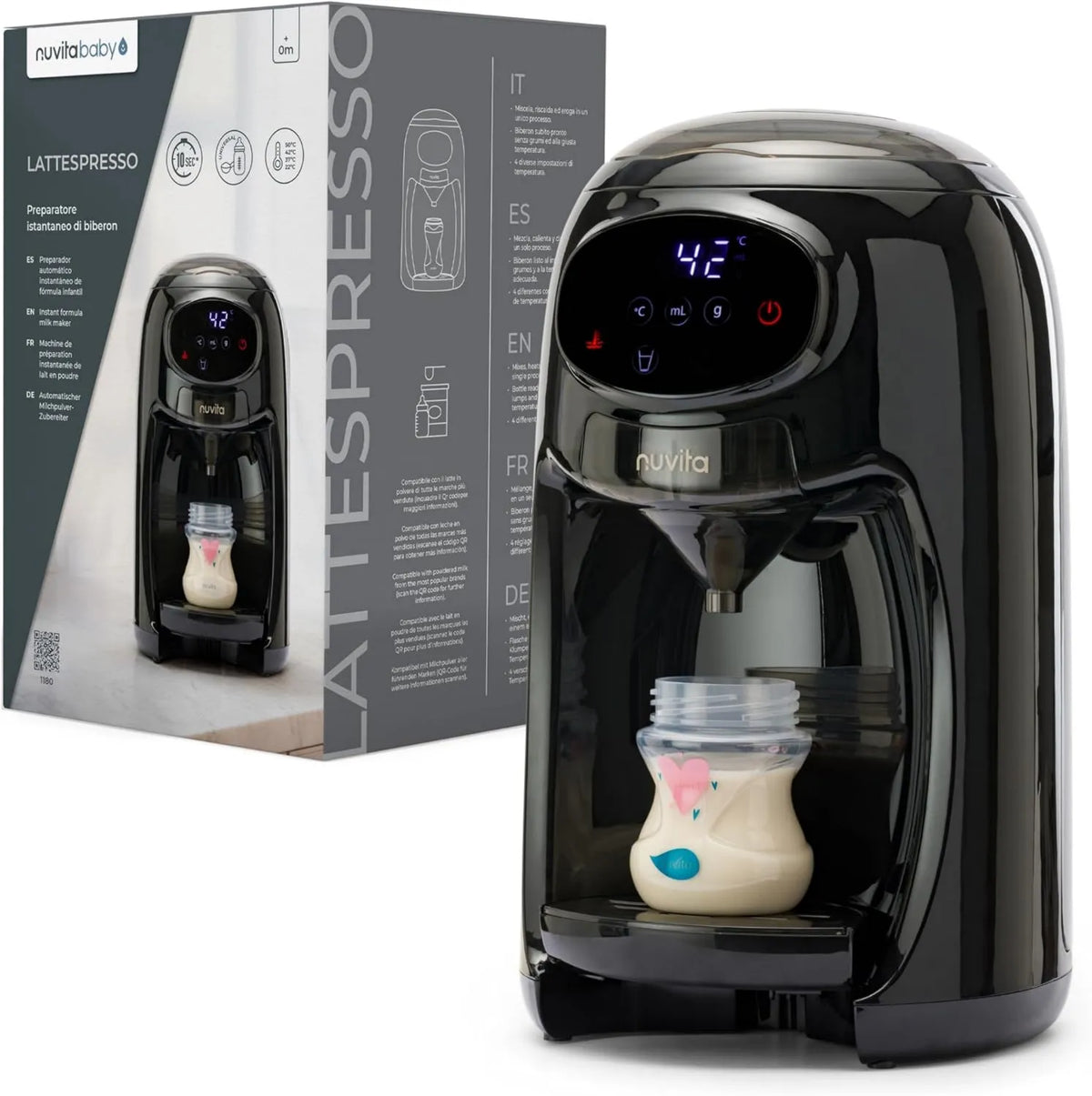 Nuvita, Grzejnik elektryczny, 1180 Lattespresso, 4 Wybrane temperatury