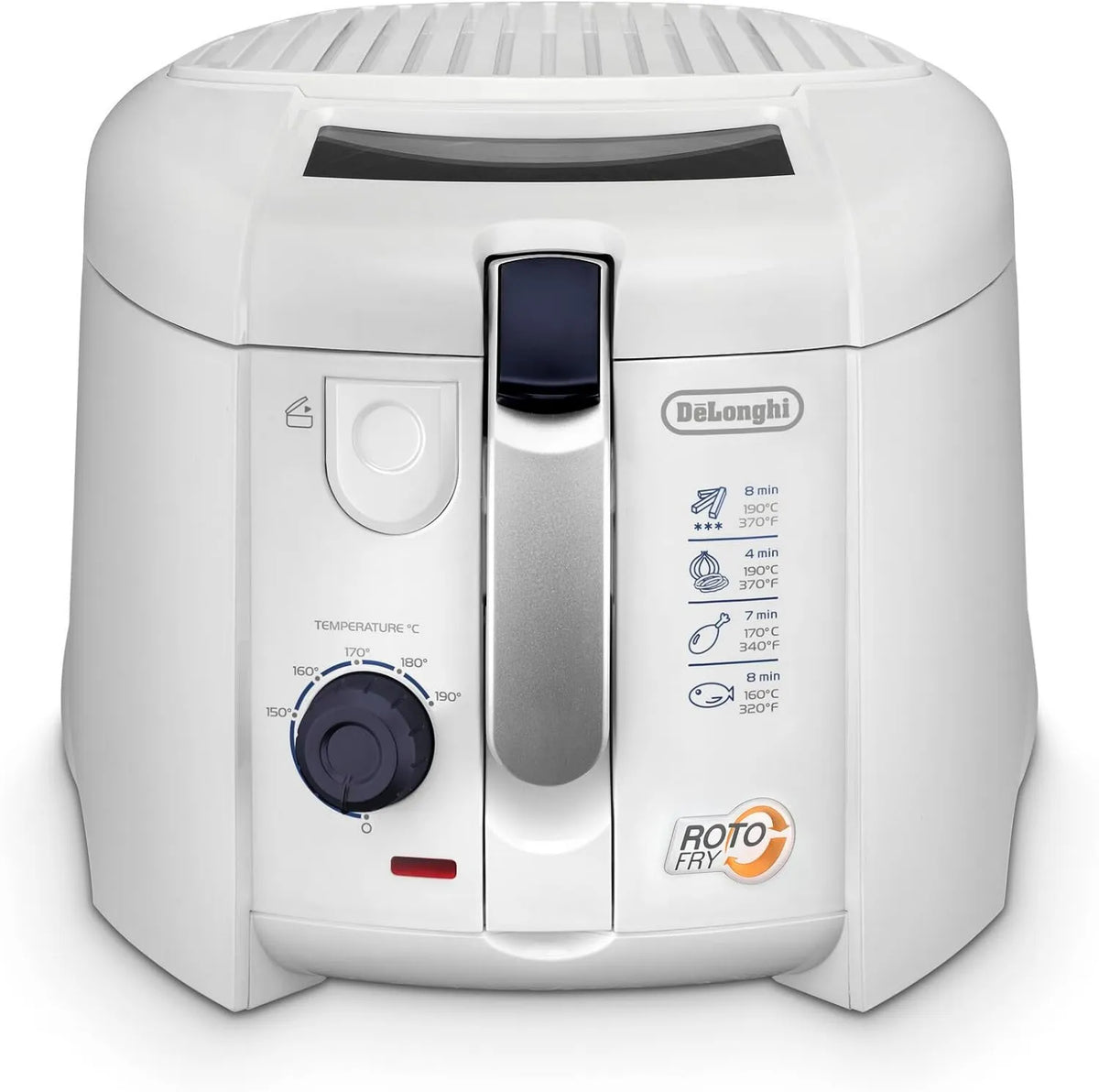 De'Longhi frytkownica beztłuszczowa, De 'Longhi F28211.W1 Rotofry Fry, stal nierdzewna 1800 W, 1, 2 litra, biały