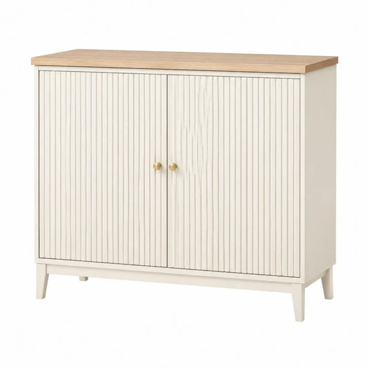 Szafka z Płyty MDF z Blatem Dębowym 80x60x35 cm