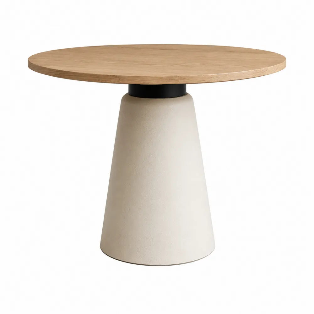 Stół okrągły dąb/ceramika 90cm