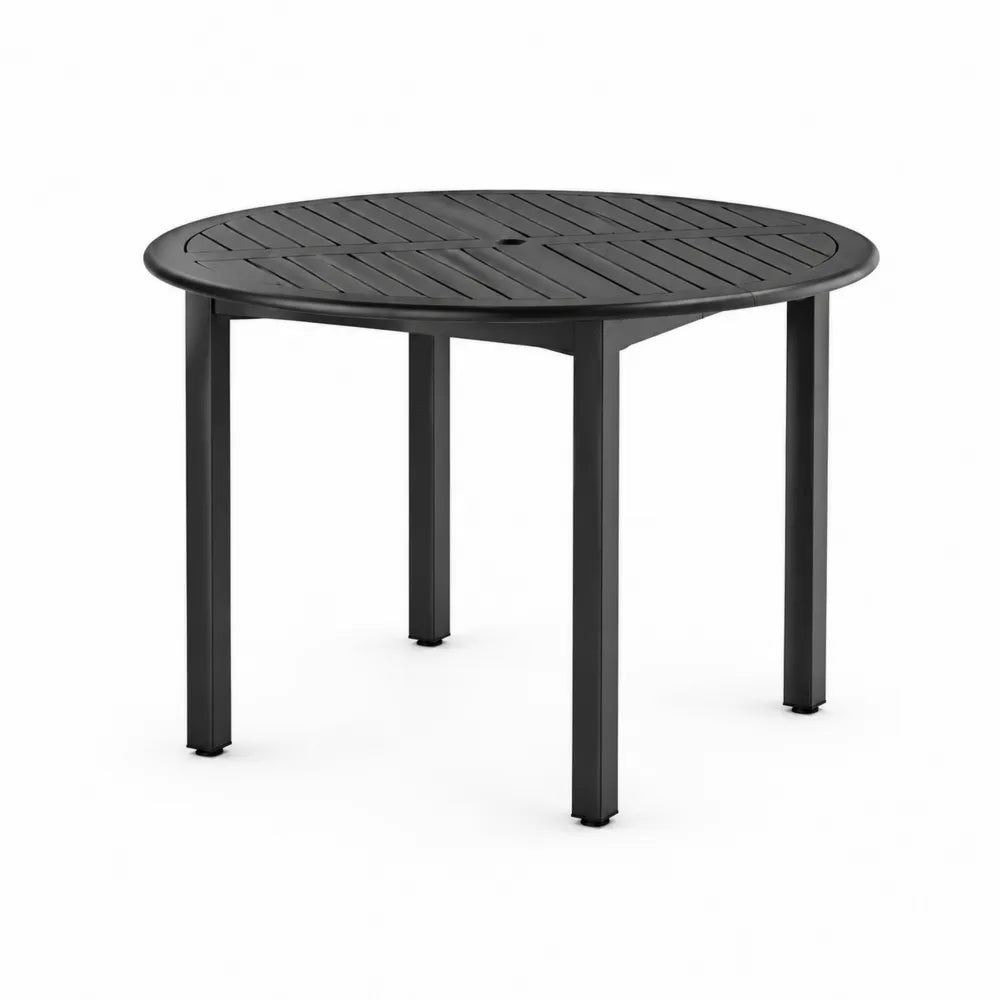 Okrągły stół ogrodowy z aluminium czarny Ø100cm