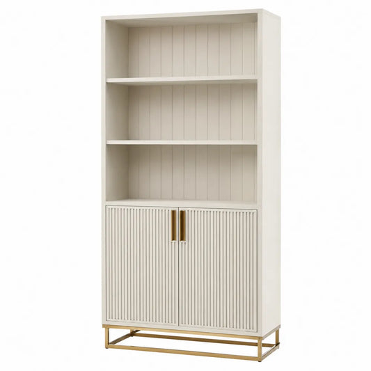 Regał z MDF i Metalu 180cm Biały