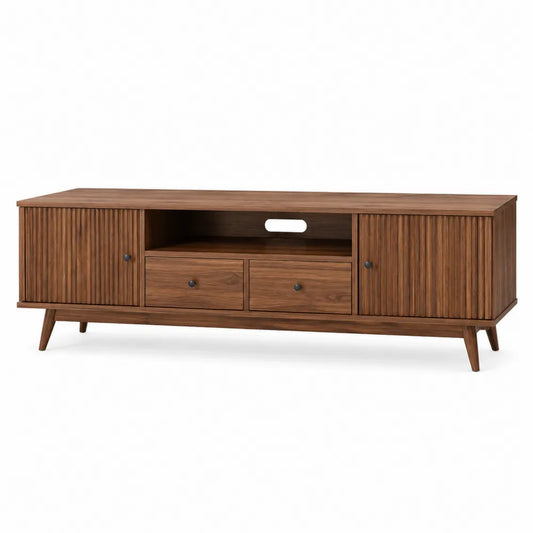 Szafka RTV drewniana orzechowa MDF 150 cm