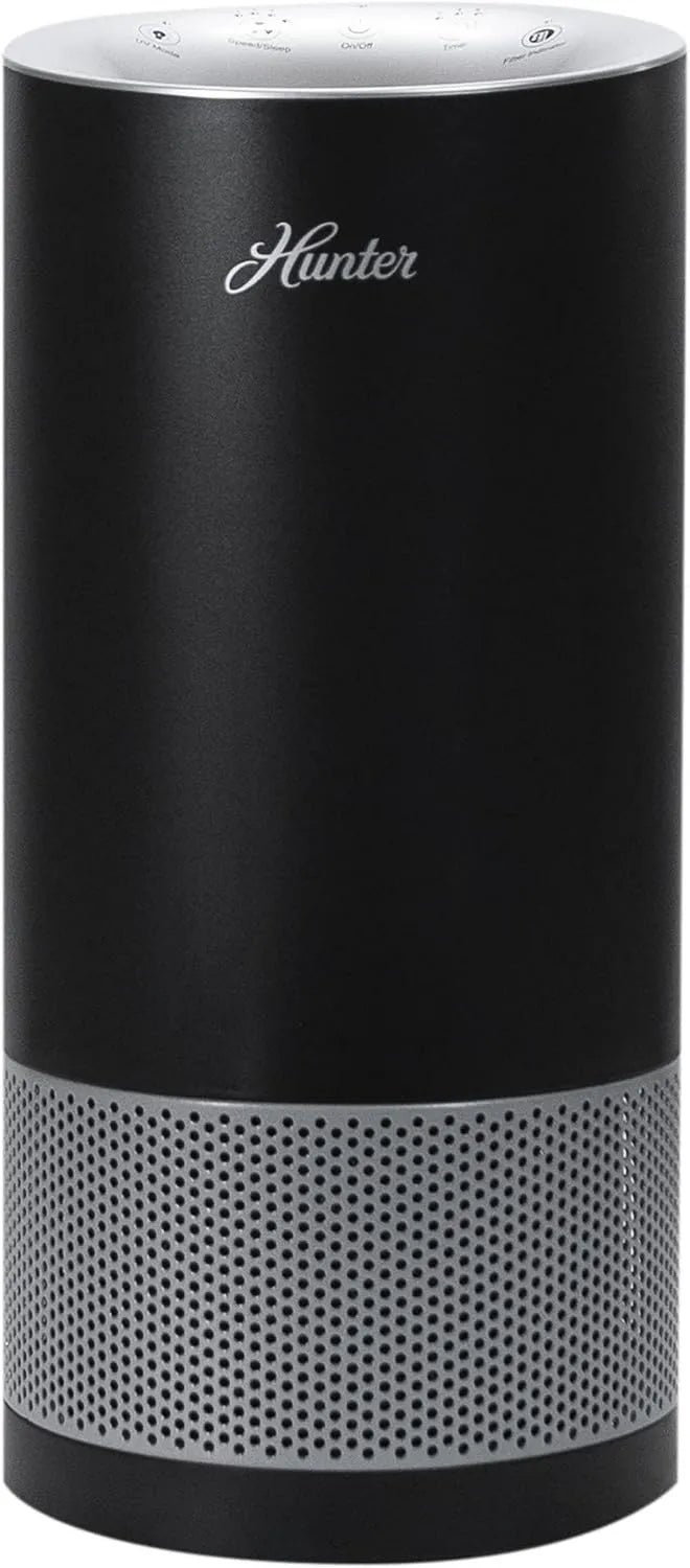 Hunter oczyszczacz powietrza, Oczyszczarka powietrza, HP450UV, Czarny, wentylator Company True HEPA UVC z technologii światła