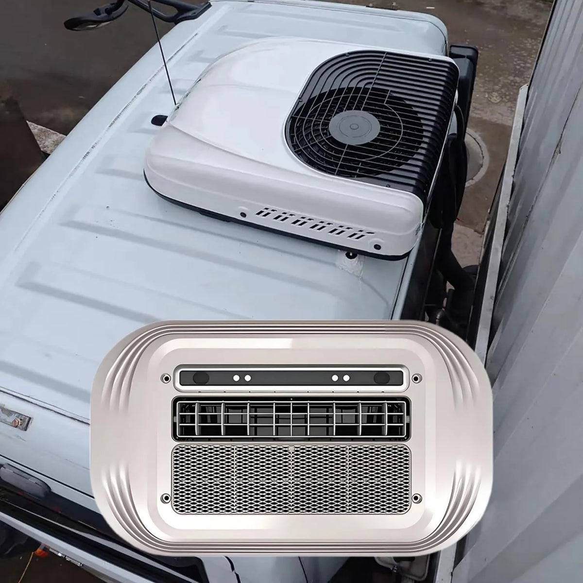 dosiwlatever, 12 V24 V 12Vwhite klimatyzator, 25x35 cm, 2 strefy temperatur, szybkie chłodzenie w 8 minut dla całego pojazdu