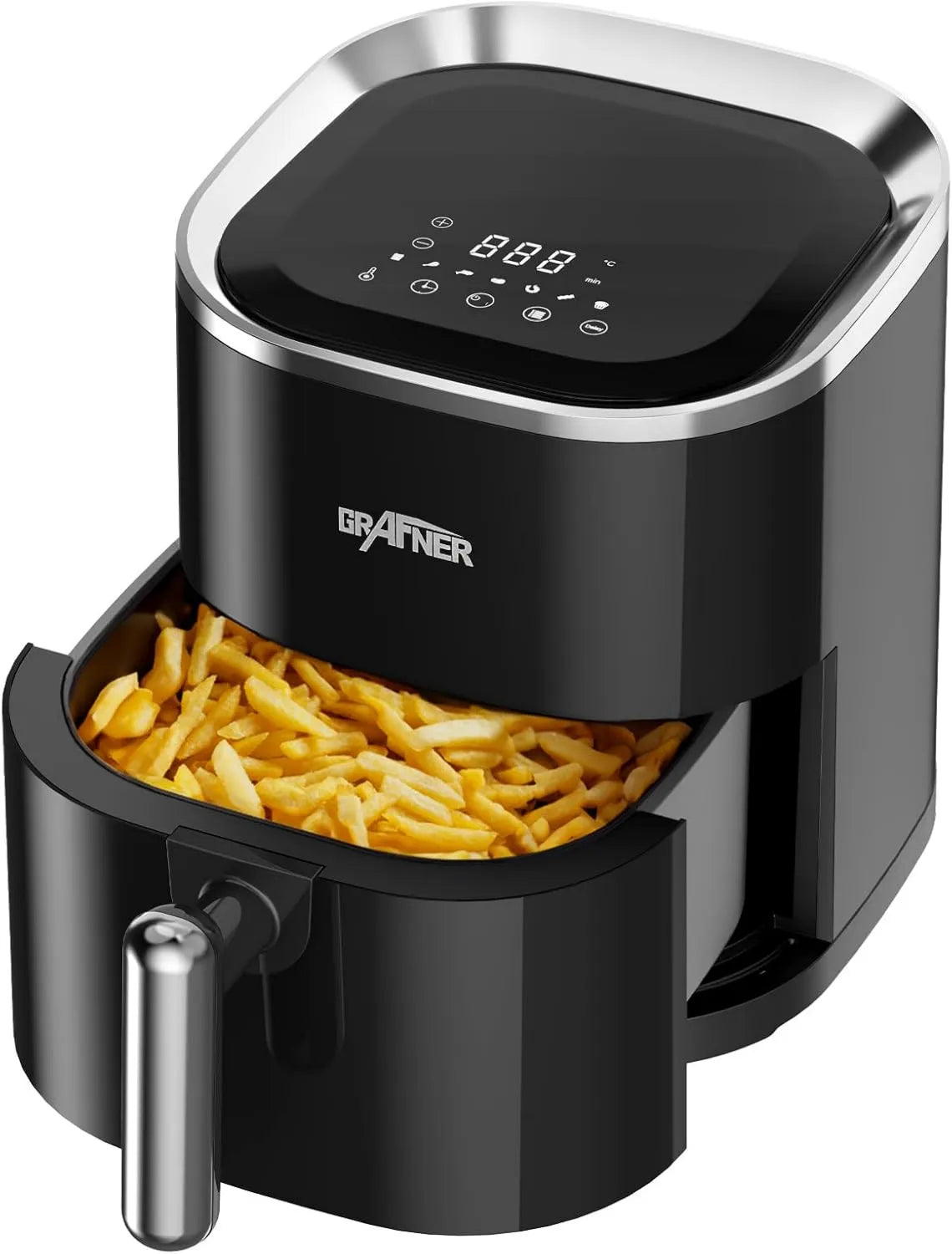 Grafner frytkownica beztłuszczowa, 3.6 l, 1200 W, 7 programów, dotyk, minutnik, powłoka nieprzylegająca, 360 ° system gotowania, ekran dotykowy LED