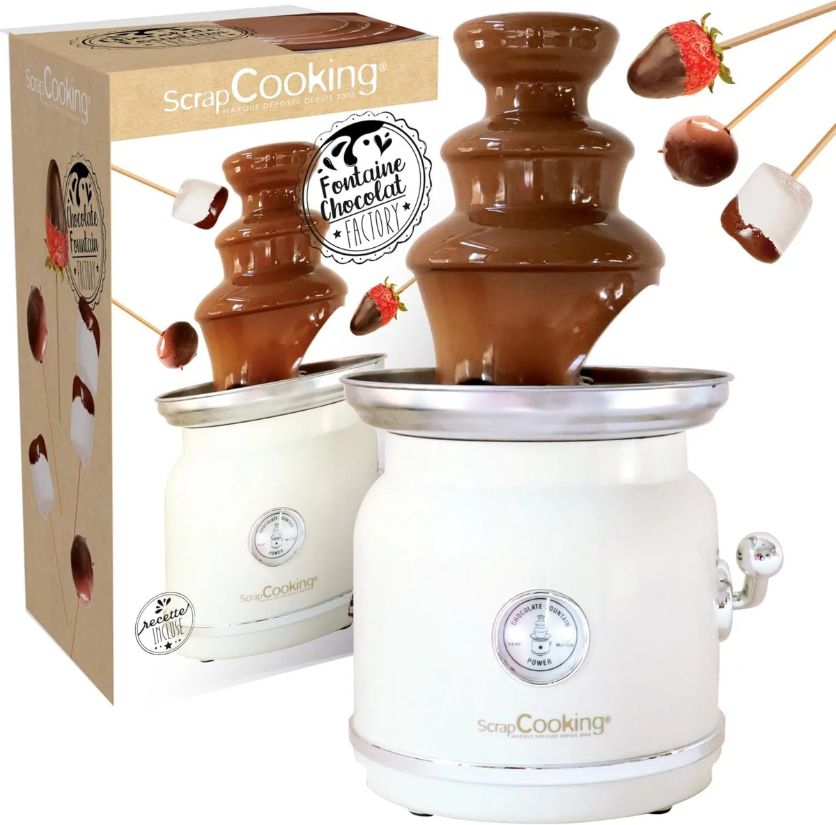 ScrapCooking, Fondue, ciepłe trzymanie, ciasto, stal nierdzewna, Kuchnia