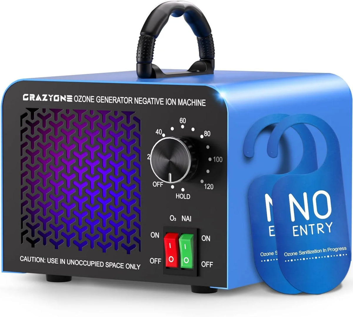 CrazyOne oczyszczacz powietrza, Ozone maszyna, Generator, 500 m, Przemysłowy, Samochód