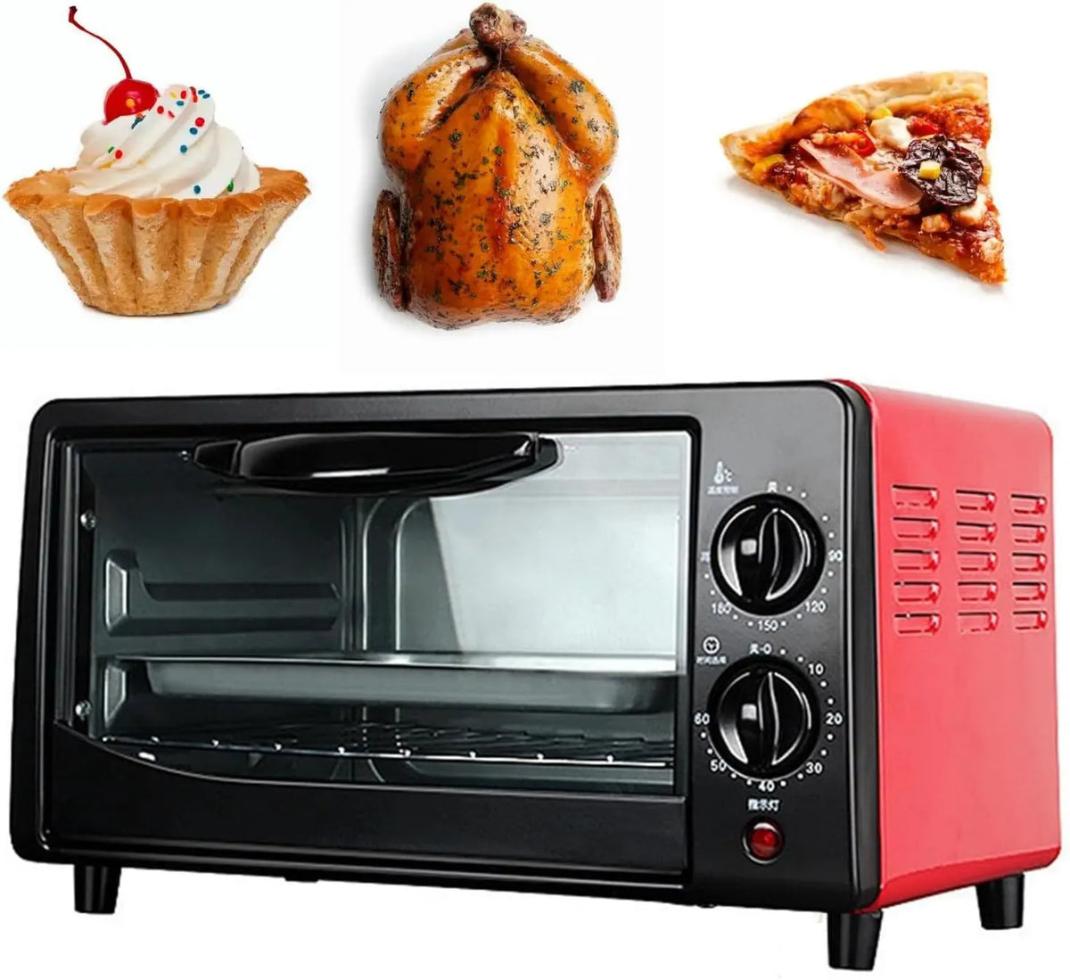 TYH, kuchenka mikrofalowa, 12 l, 800 W, minutnik, grill, 2 strefy temperaturowe, mikrofalówka, 12 l duża pojemność, 60 minut minutnik