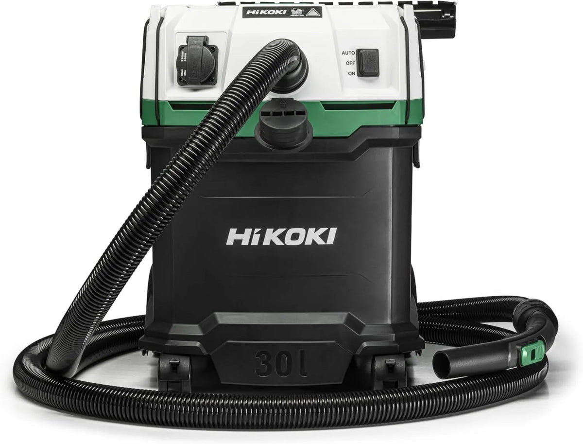 Odkurzacz, 1200 W, HIKOKI Odkurzacz na mokro i sucho, kompaktowy i lekki, ręczne czyszczenie filtra, gniazdko elektryczne do elektronarzędzi