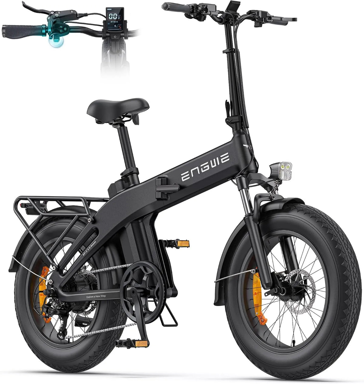 EP-2 rower, 13,5Ah, ENGWE E Bike Składany Rower, Akumulator 48V 13,5Ah Do 120km