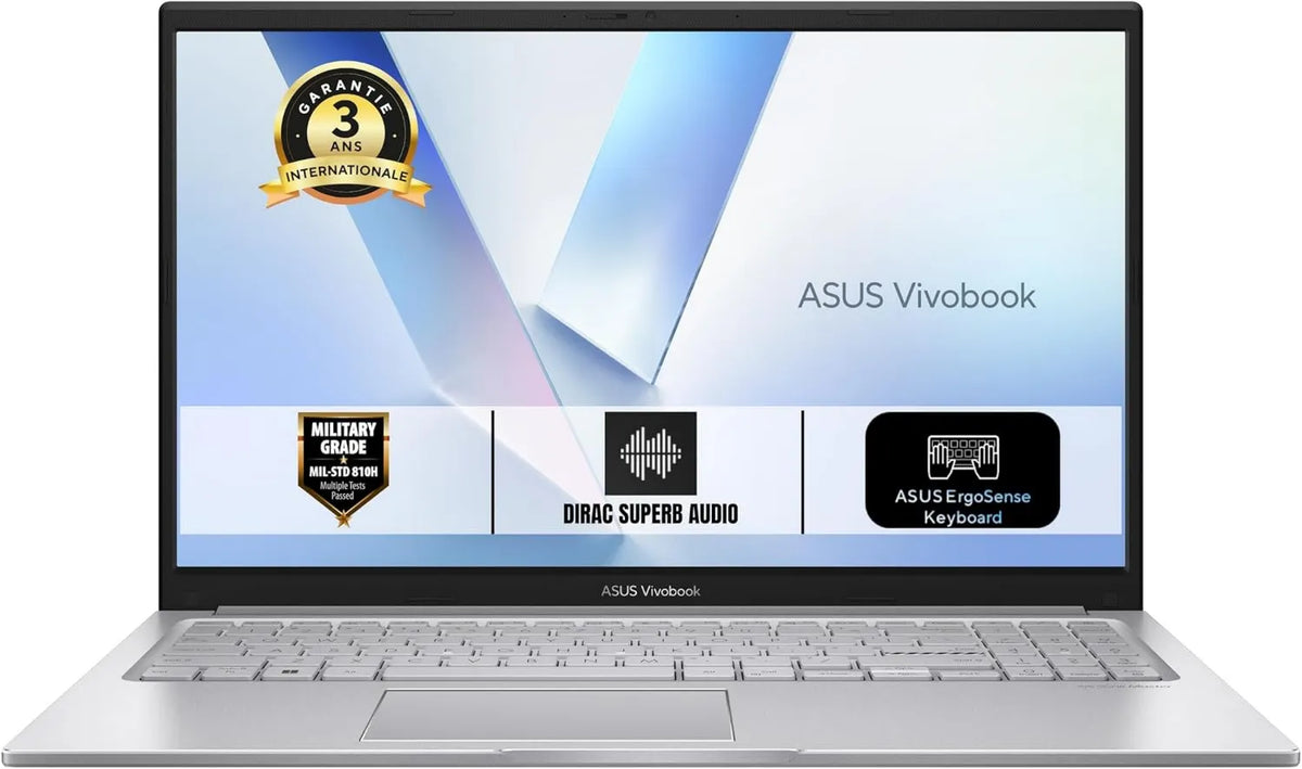 X1504VA-BQ3577W 120U laptop, 1,7 kg, 42 Wh, 3,5 mm, ASUS Vivobook 15 15,6 cala FHD, Intel Core i5-, Intel Graphics, Windows 11 Home, Klawiatura AZERTY