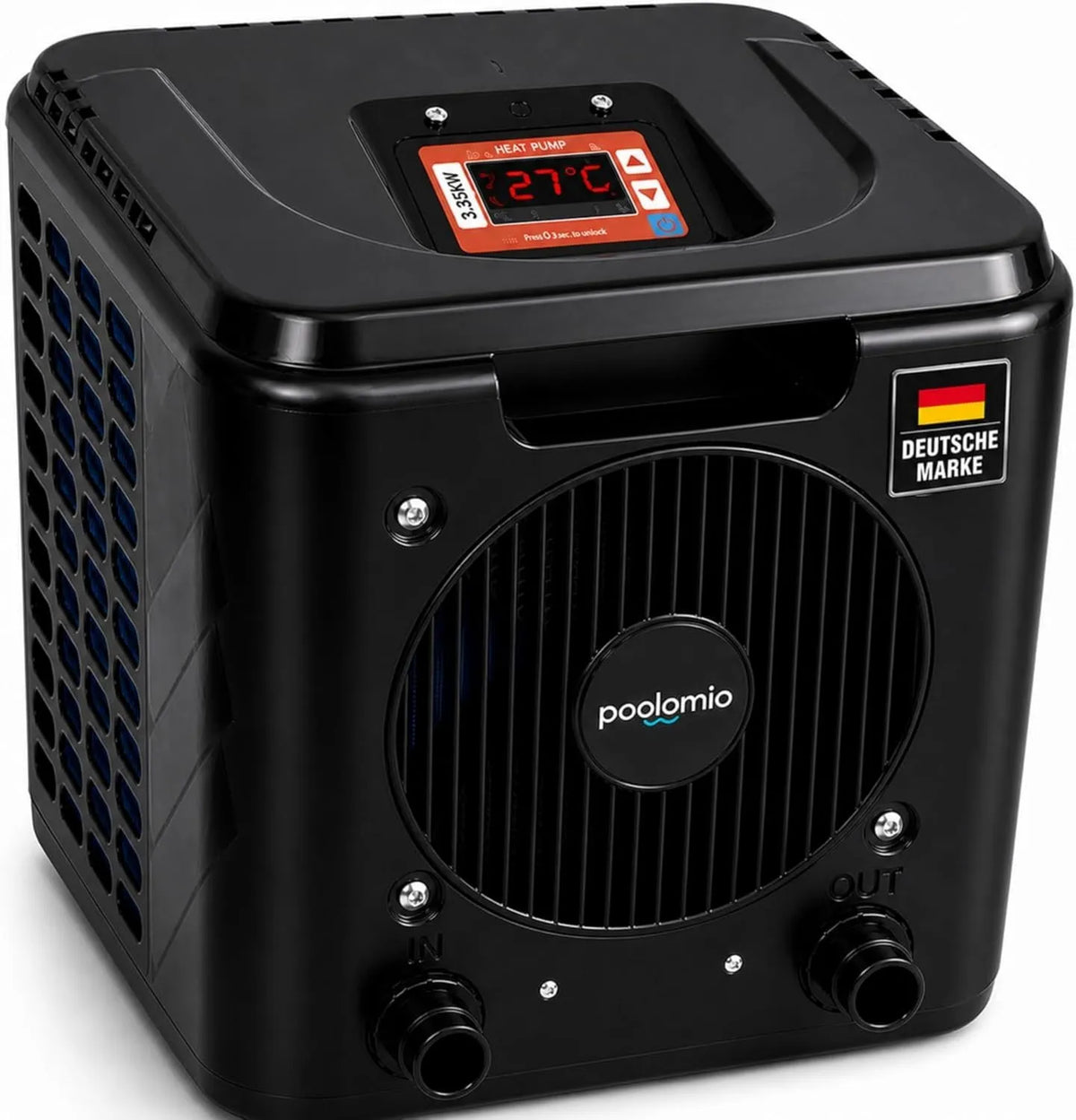 poolomio, Elektryczny grzejnik COP 4, 000 l, WiFi, aplikacja, 3.75 KW