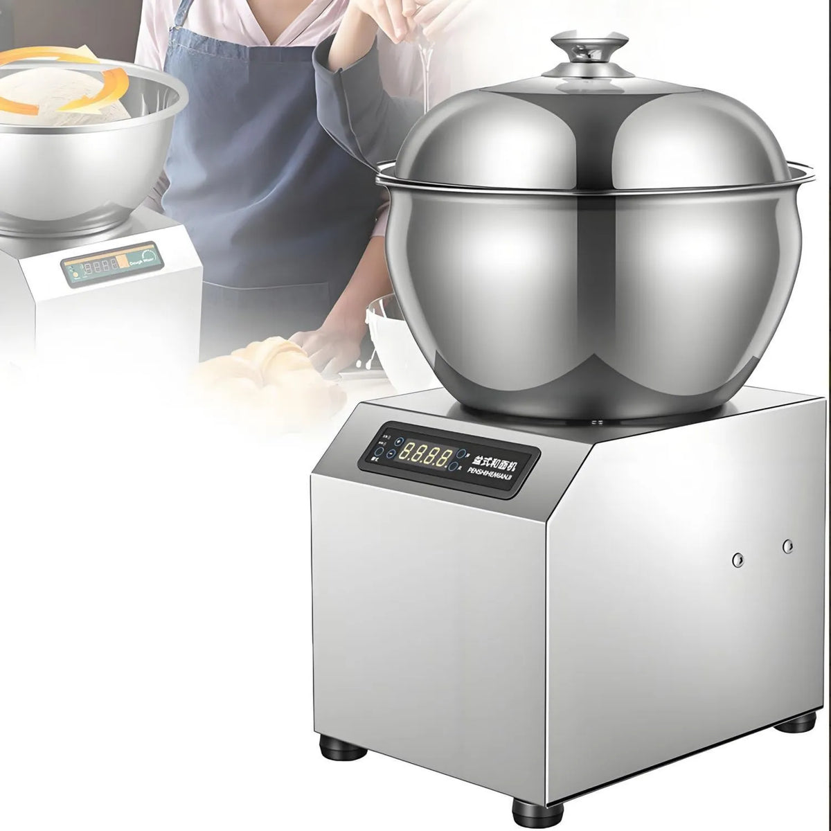 ByBoDi robot kuchenny, Knitting ze stali nierdzewnej, profesjonalne druty elektryczne 2 200 W wyposażone w zegar, Spiral elektryczne druty 1.400 TR / Min Double