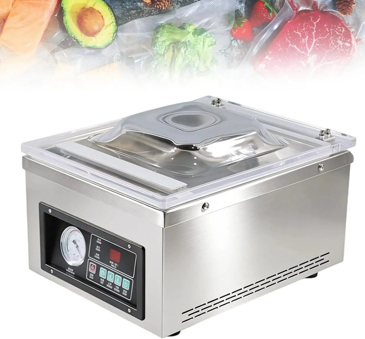 Xjymposium pakowarka próżniowa, Dzi260 Maszyna do uszczelniania, Food Vacuum Apparatus, 26 Cm, Profesjonalne, Stal nierdzewna DZ-260