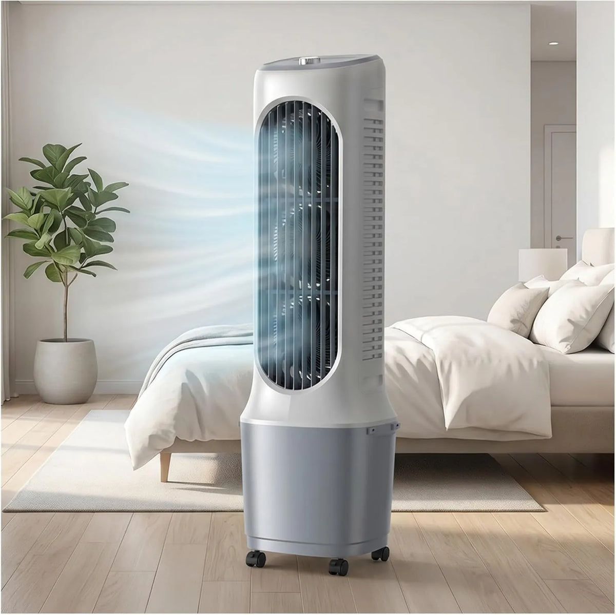 JUCCJUXIN klimatyzator przenośny, 12H Klimatyzator, przenośny, zegar, 120 ° oscylacja i 12 prędkości