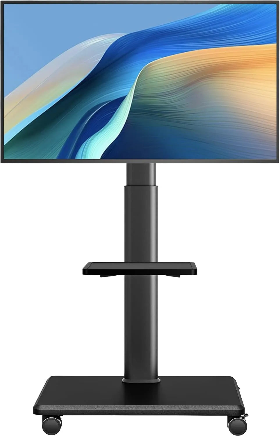 AX WABER, 65 'Szafka TV, kółka ruchome, OLED, LCD wyświetlacz, może obsługiwać do 40 kg Wózek, obrót 80 stopni, wysokość regulowana do