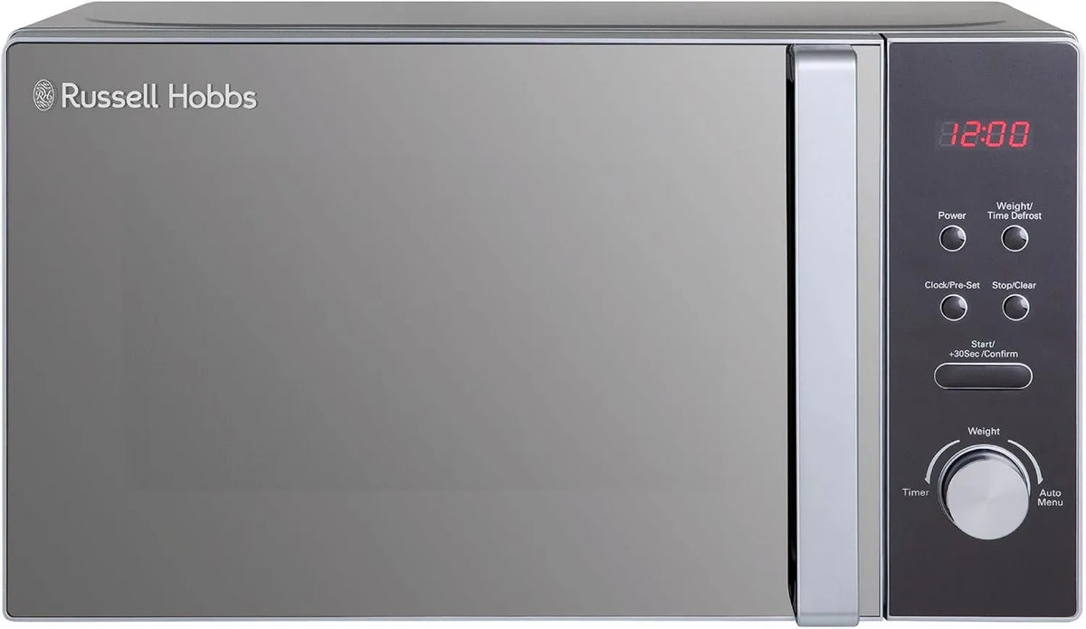 Russell Hobbs, RHM2076S kuchenka mikrofalowa, 20 l, 800 W, srebrny, RHM2076S Kompaktowa Mikrofalowa Instalacja - Bezpłatna