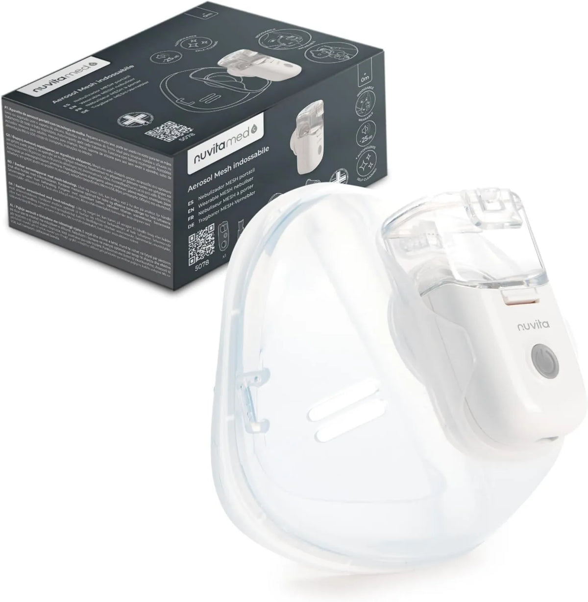 Nuvita, Bateria, 5078 MESH Przenośny Nebulizator, Cichy