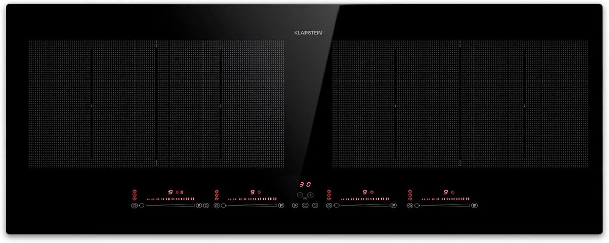 KLARSTEIN płyta grzewcza, Płyta indukcyjna, 90 cm, 7200 W, indukcyjnego, dotyk, do gotowania do produktu 4 ceramiczne płytki witrażowe