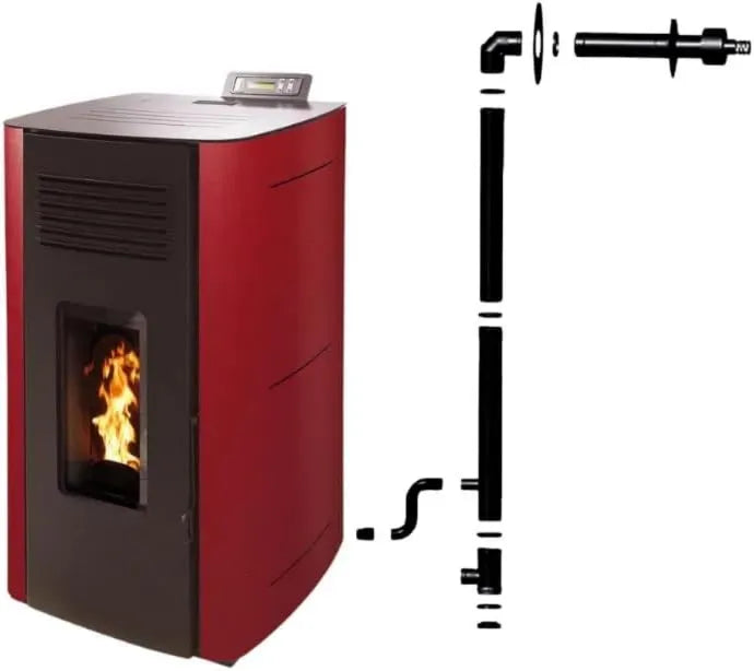 EMAFLAM, Naczynie kuchenne ELIO 13, 13 kW, IP65, naczynia kuchenne, Pakiet Hydrauliczny piec granulowany kW Waterproof + Suction Zestaw łączący